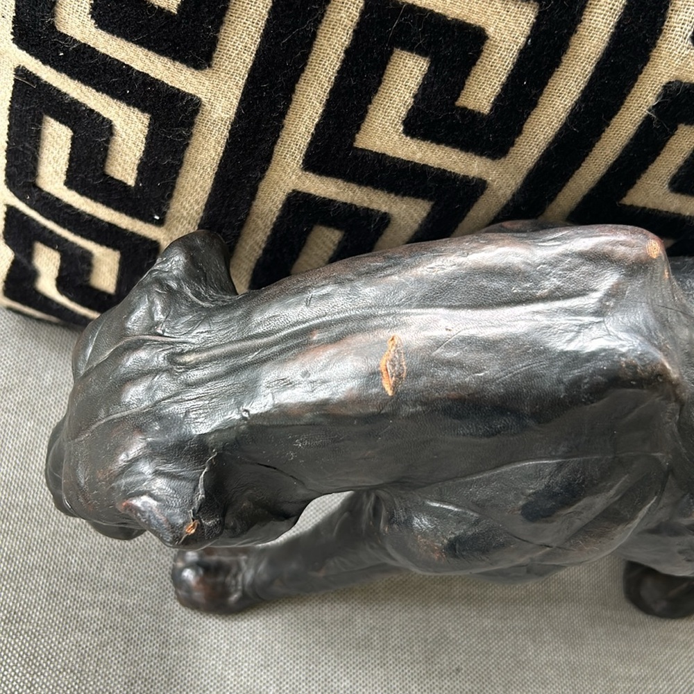 Leather panther statue - Picture 4 of 6